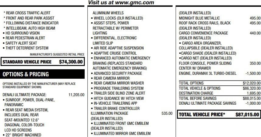 Used 2021 GMC Yukon XL Denali w/ Denali Ultimate Package image 2