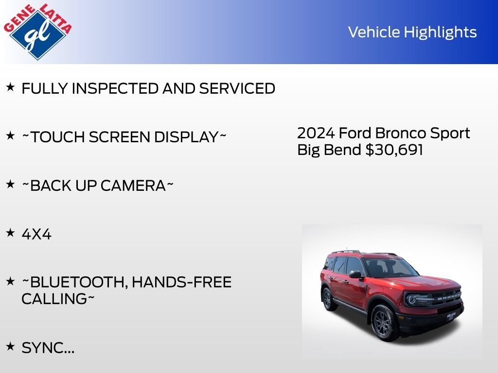 Used 2024 Ford Bronco Sport Big Bend AWD/4WD image 30