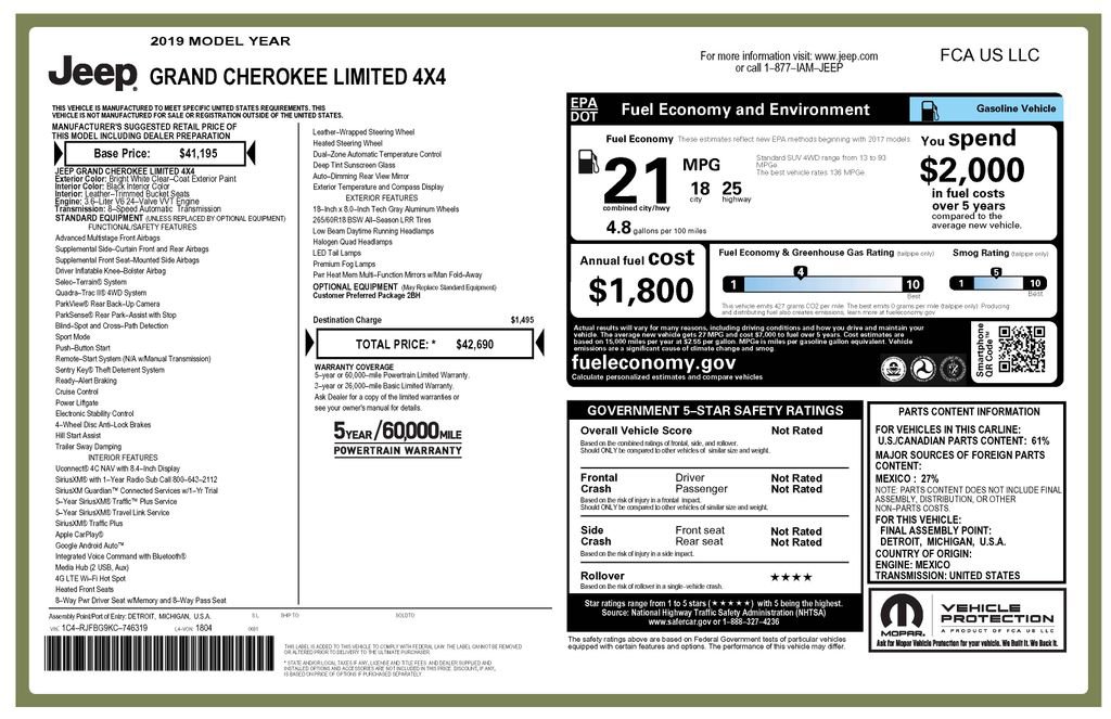 Used 2019 Jeep Grand Cherokee Limited image 3