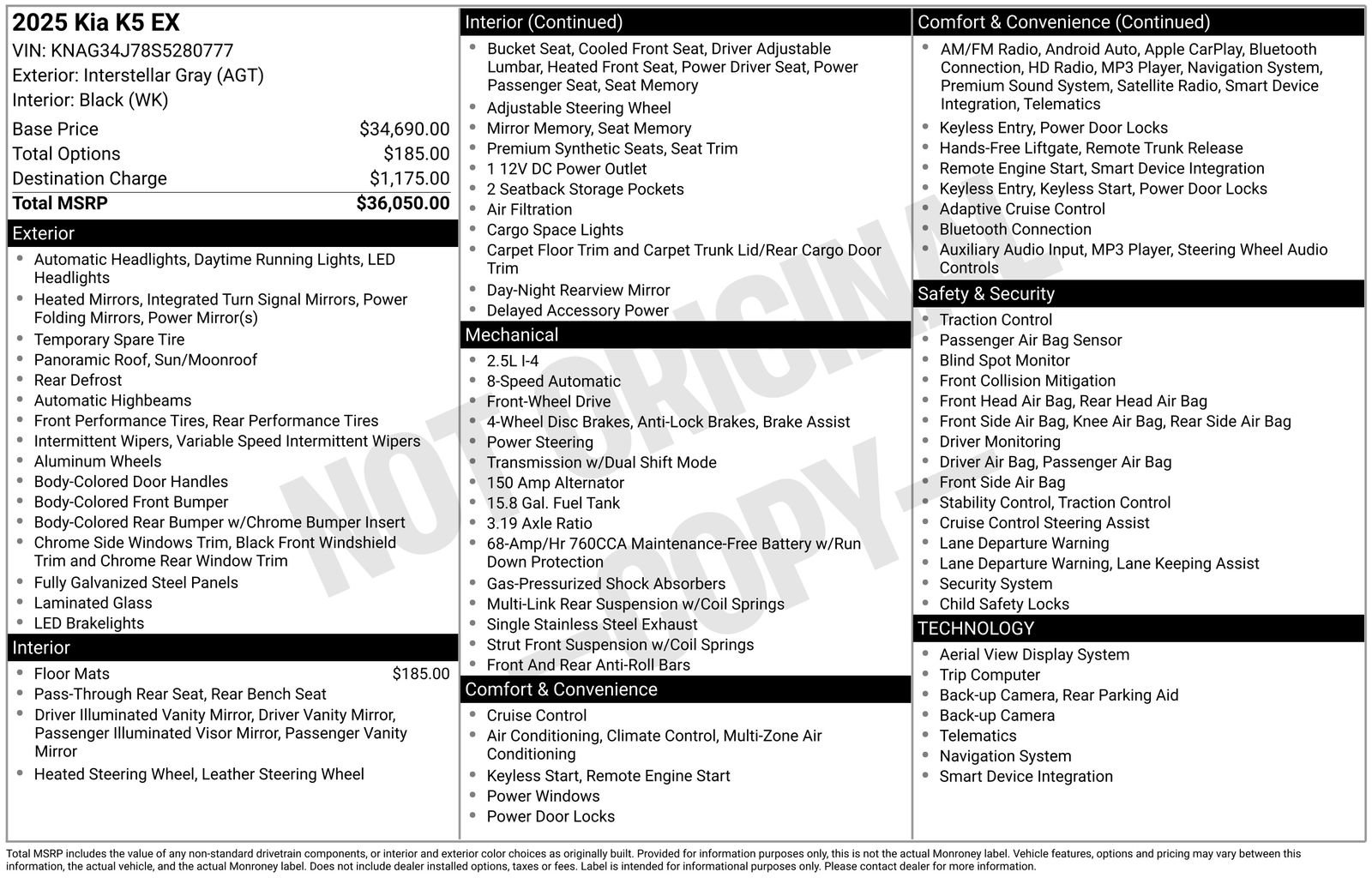 Used 2025 Kia K5 EX image 28