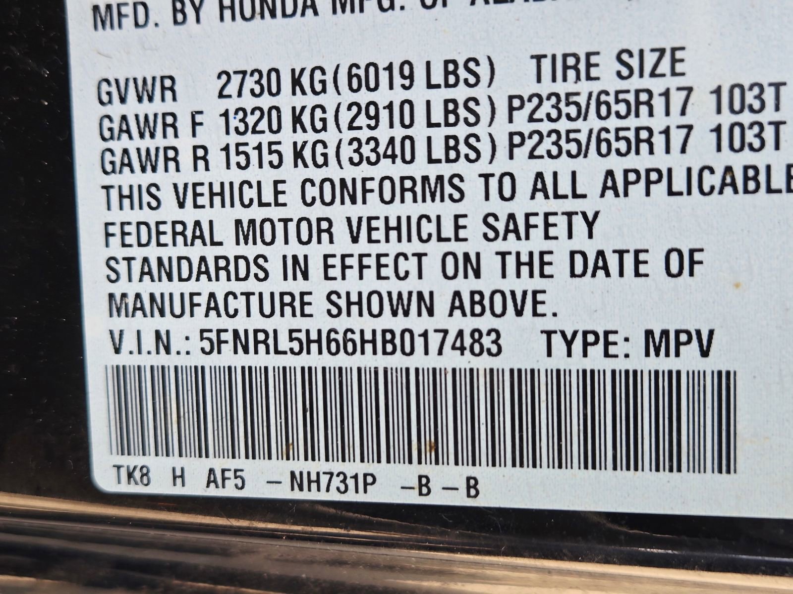 Used 2017 Honda Odyssey EX-L image 12