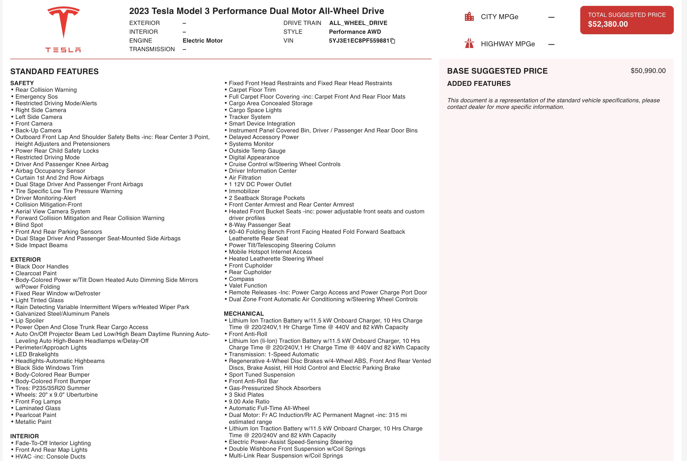 Used 2023 Tesla Model 3 Performance image 5