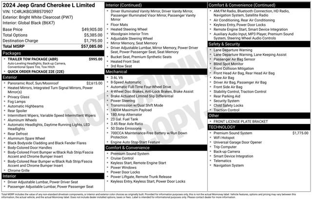 New 2024 Jeep Grand Cherokee L Limited w/ Trailer Tow Package AWD/4WD image 5