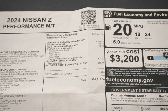 Used 2024 Nissan Z Performance w/ Floor Mat Package RWD image 56