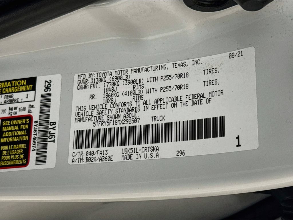 Certified 2021 Toyota Tundra SR RWD image 32