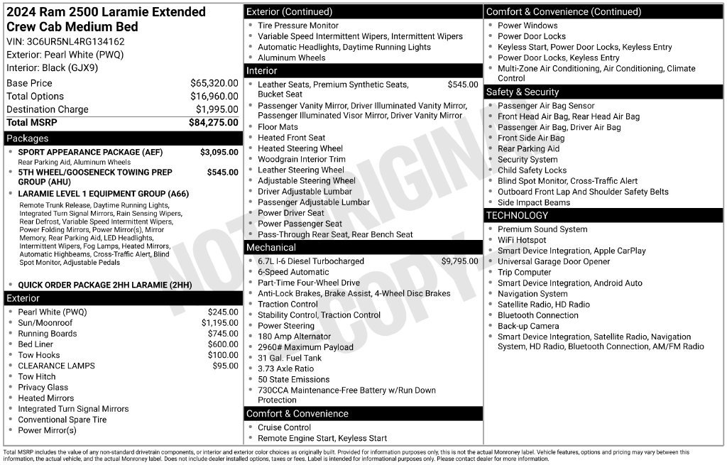 Used 2024 RAM 2500 Laramie w/ Sport Appearance Package AWD/4WD image 42