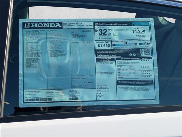 New 2025 Honda Accord LX image 17