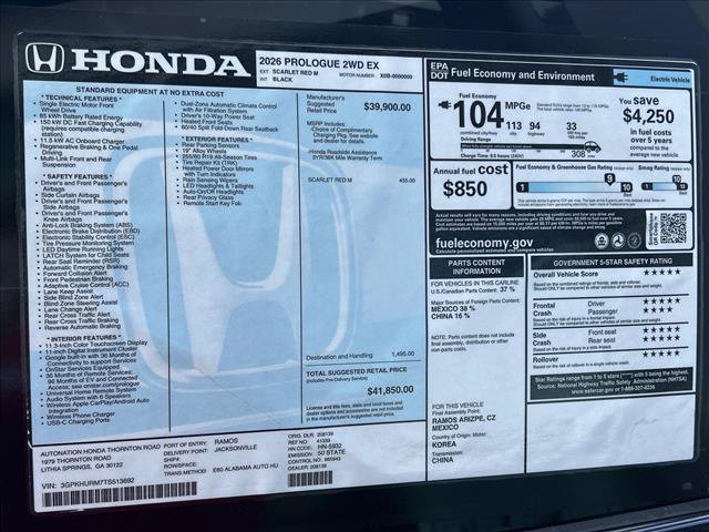 New 2026 Honda Prologue Eco image 21
