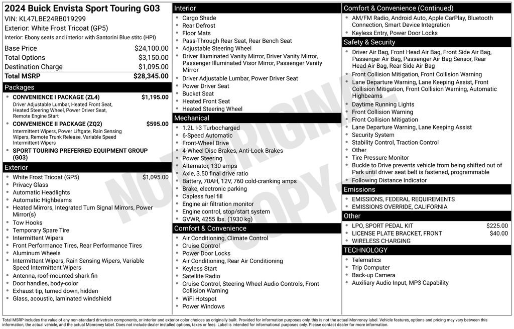 Used 2024 Buick Envista Sport Touring w/ Convenience I Package image 2