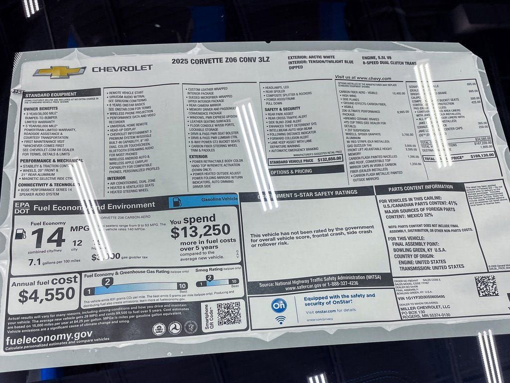 New 2025 Chevrolet Corvette Z06 w/ Z07 Performance Package RWD image 32