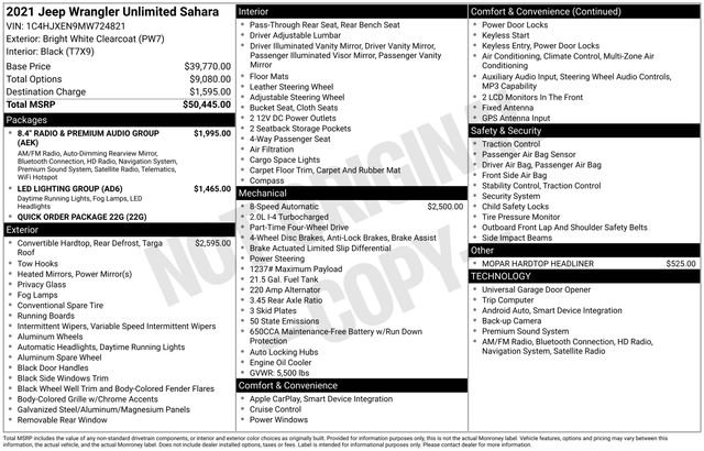 Used 2021 Jeep Wrangler Unlimited Sahara image 15