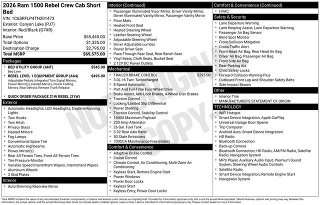 Used 2026 RAM 1500 Rebel w/ Bed Utility Group AWD/4WD image 12
