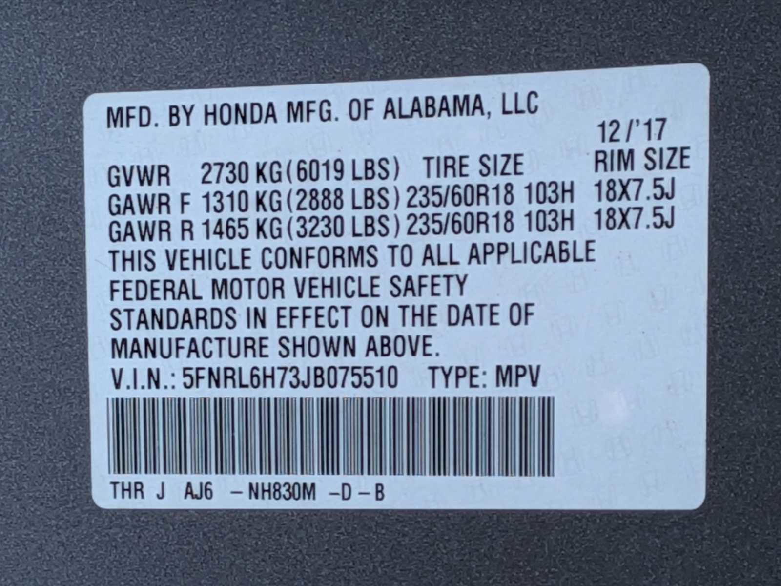 Certified 2018 Honda Odyssey EX-L image 32
