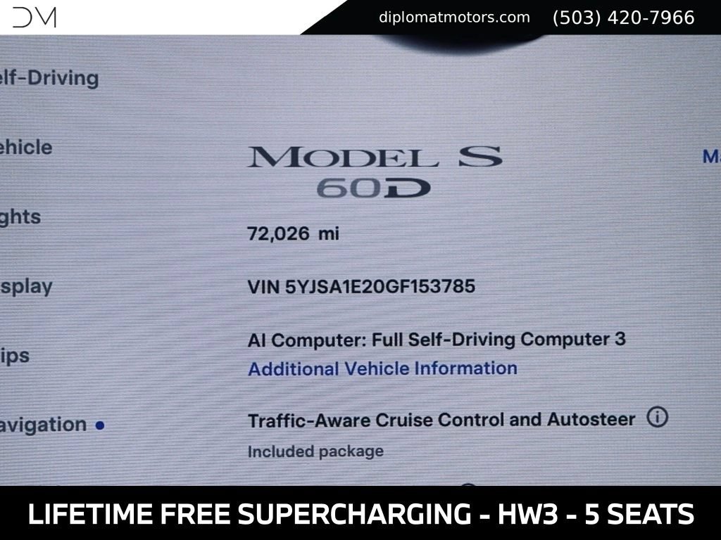 Used 2016 Tesla Model S 60D AWD/4WD image 32
