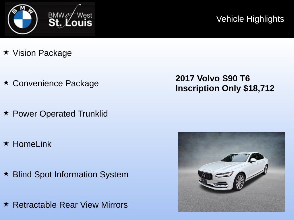 Used 2017 Volvo S90 T6 Inscription w/ Vision Package AWD/4WD image 7