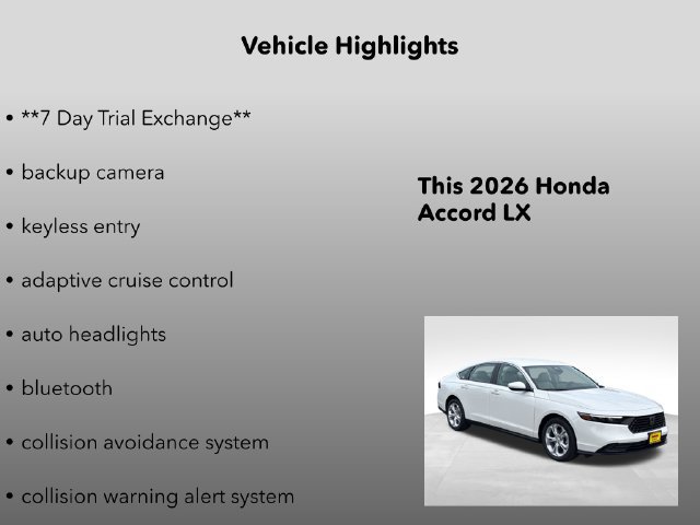 New 2026 Honda Accord LX image 5