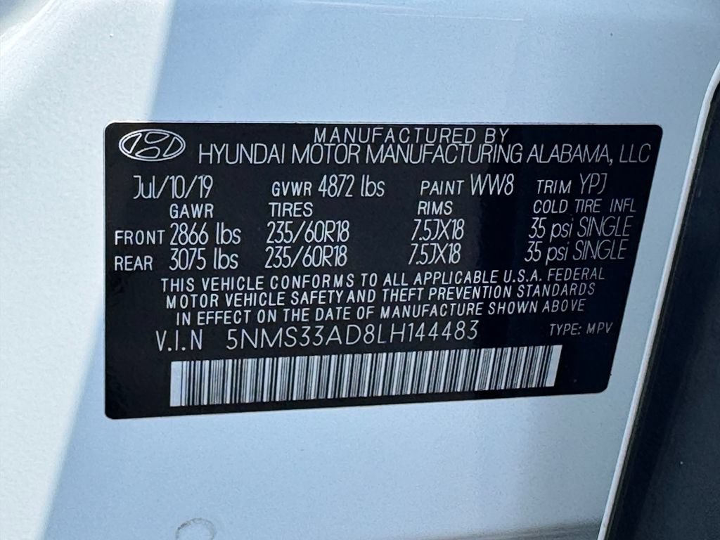 Used 2020 Hyundai Santa Fe SEL w/ Convenience Package FWD image 36