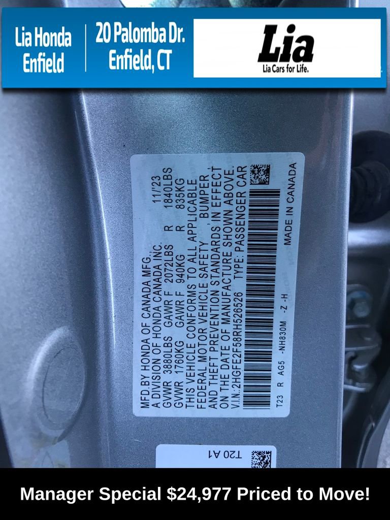 Certified 2024 Honda Civic Sport image 15