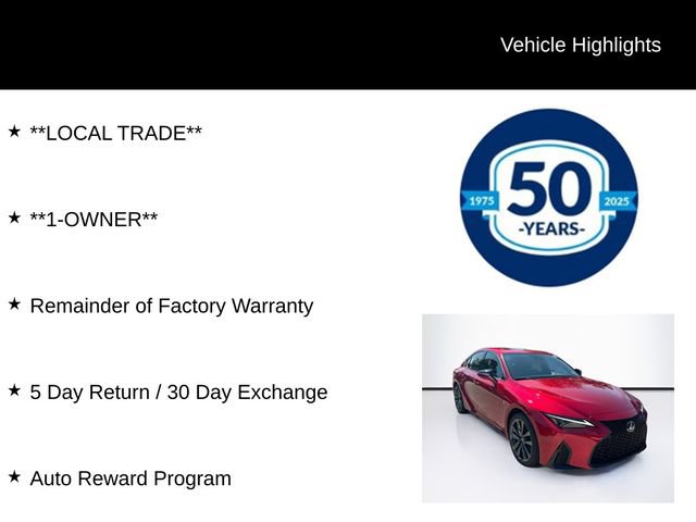Used 2024 Lexus IS 350 F Sport w/ Memory Package AWD/4WD image 6