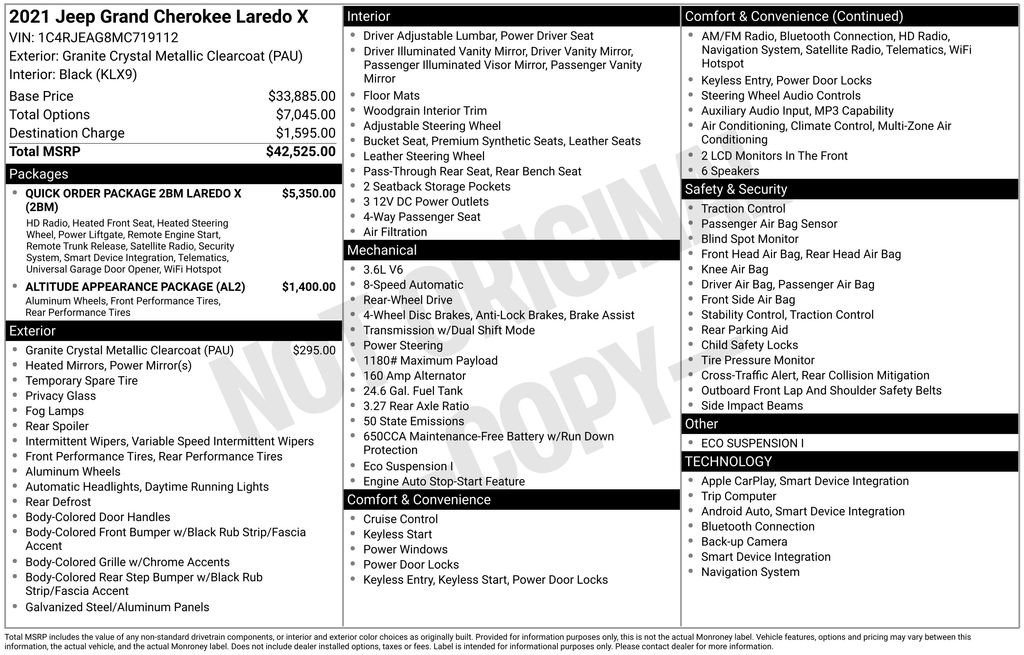 Used 2021 Jeep Grand Cherokee Laredo X image 7
