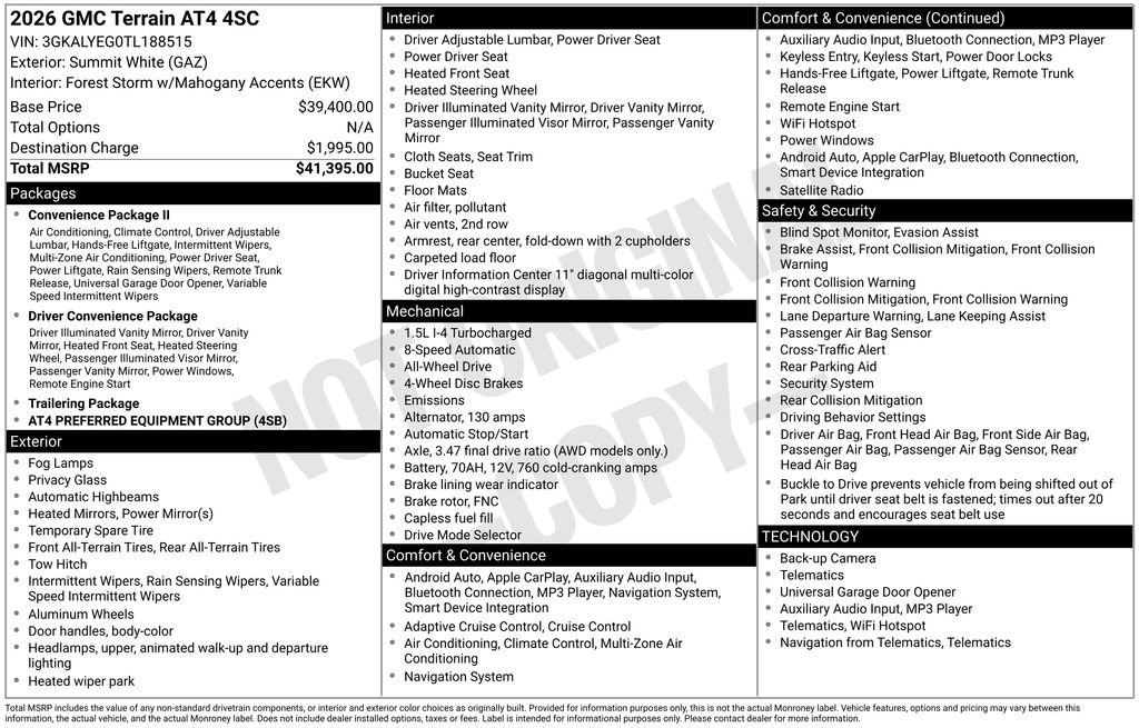 New 2026 GMC Terrain AT4 image 23