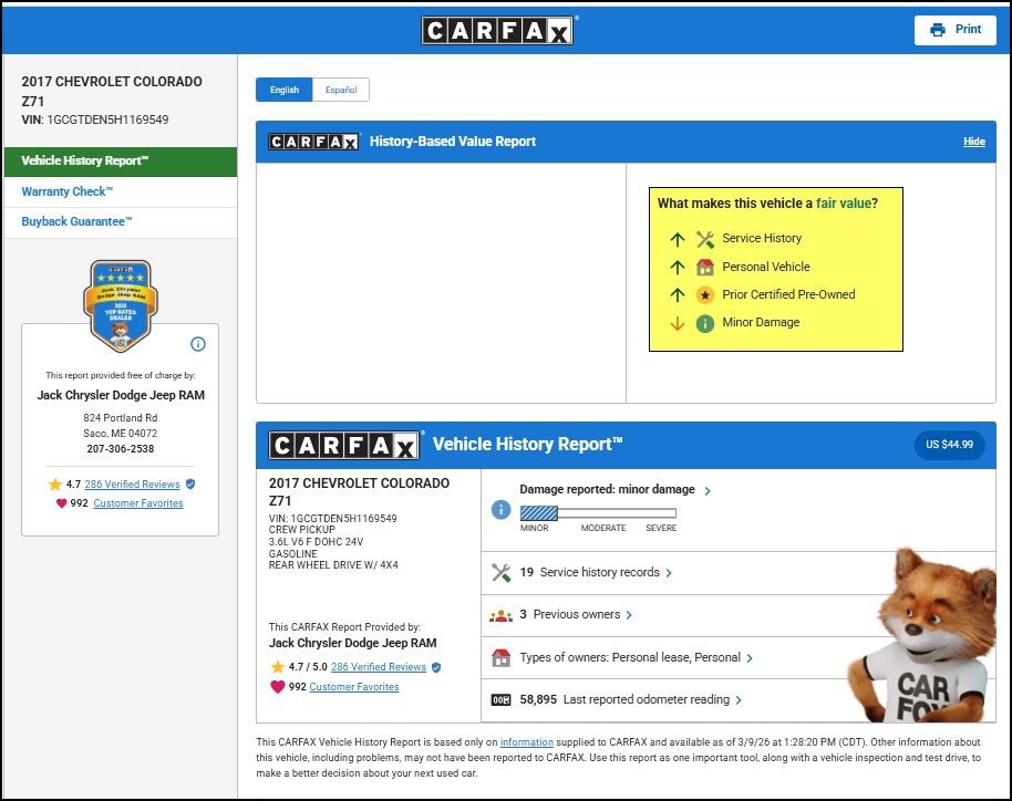 Used 2017 Chevrolet Colorado Z71 image 13