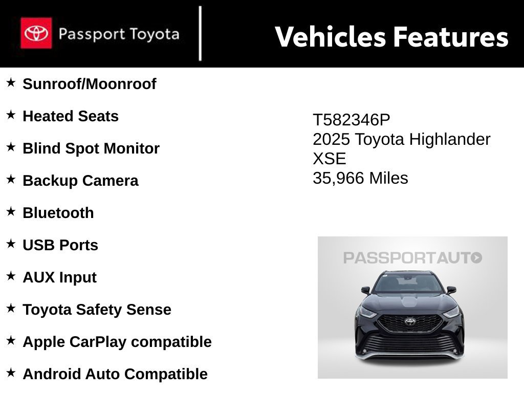 Used 2025 Toyota Highlander XSE AWD/4WD image 10