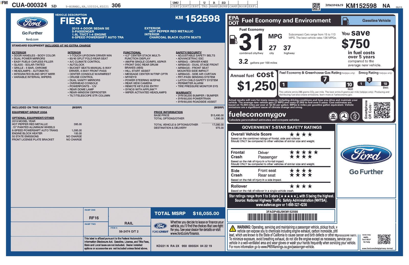 Used 2019 Ford Fiesta SE image 7