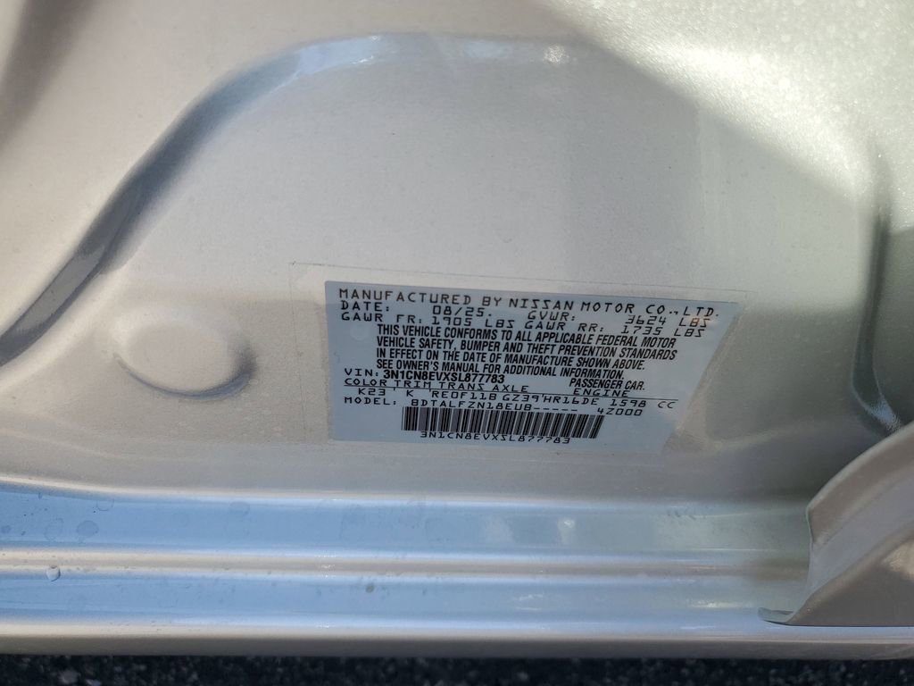 New 2025 Nissan Versa SV w/ Trunk Package image 35