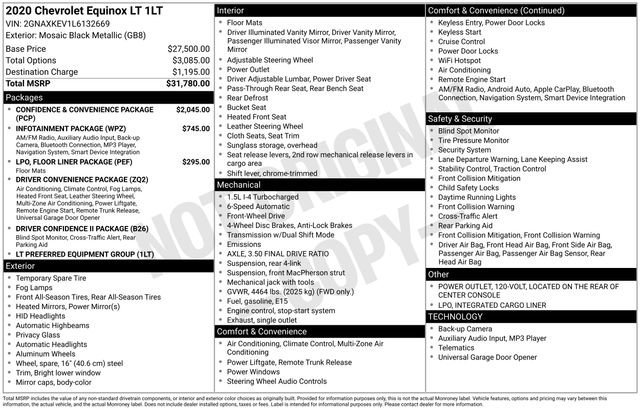 Used 2020 Chevrolet Equinox LT image 14