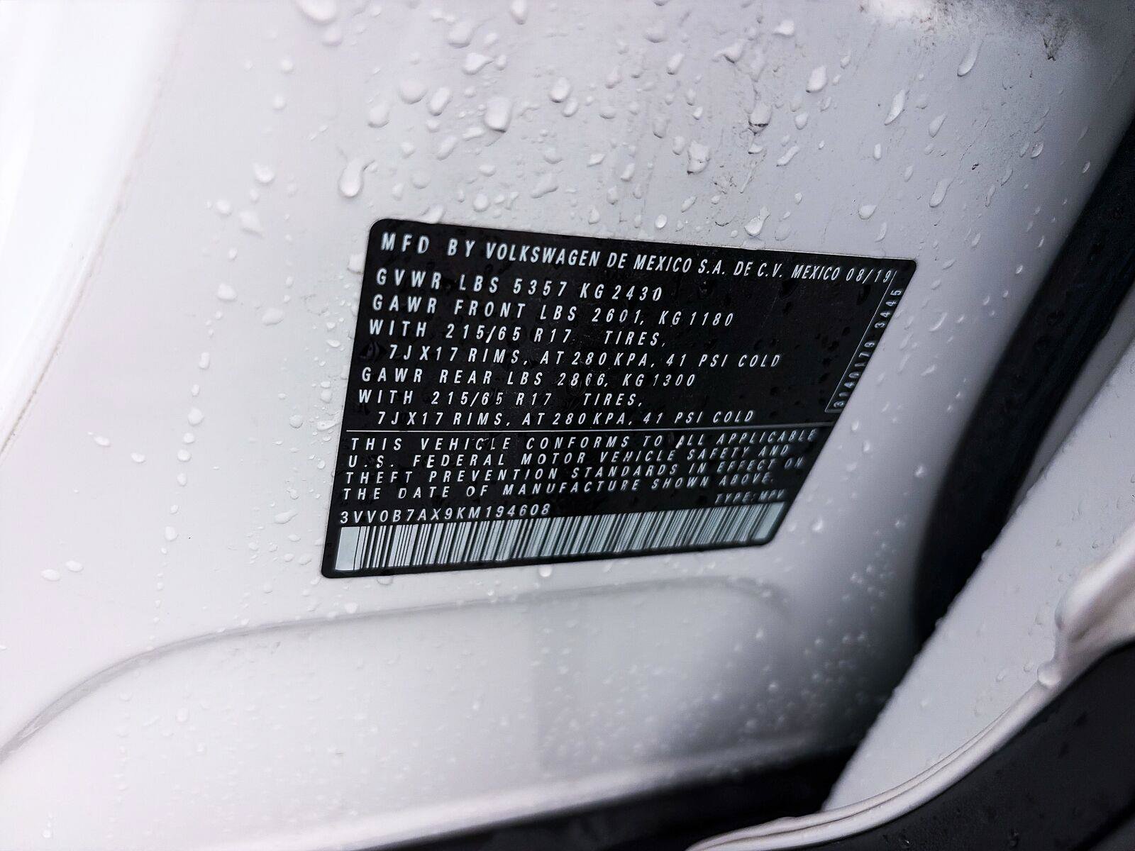 Used 2019 Volkswagen Tiguan S AWD/4WD image 37