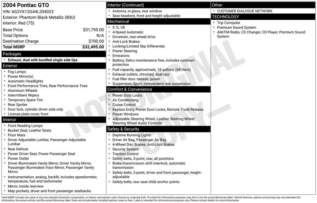 Used 2004 Pontiac GTO image 7