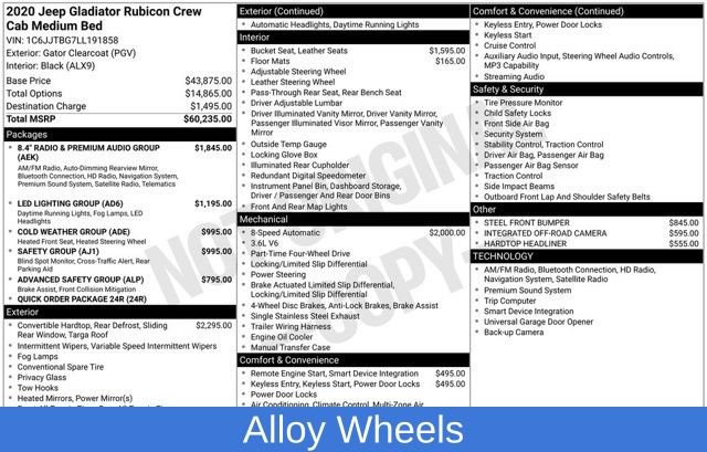 Used 2020 Jeep Gladiator Rubicon AWD/4WD image 3