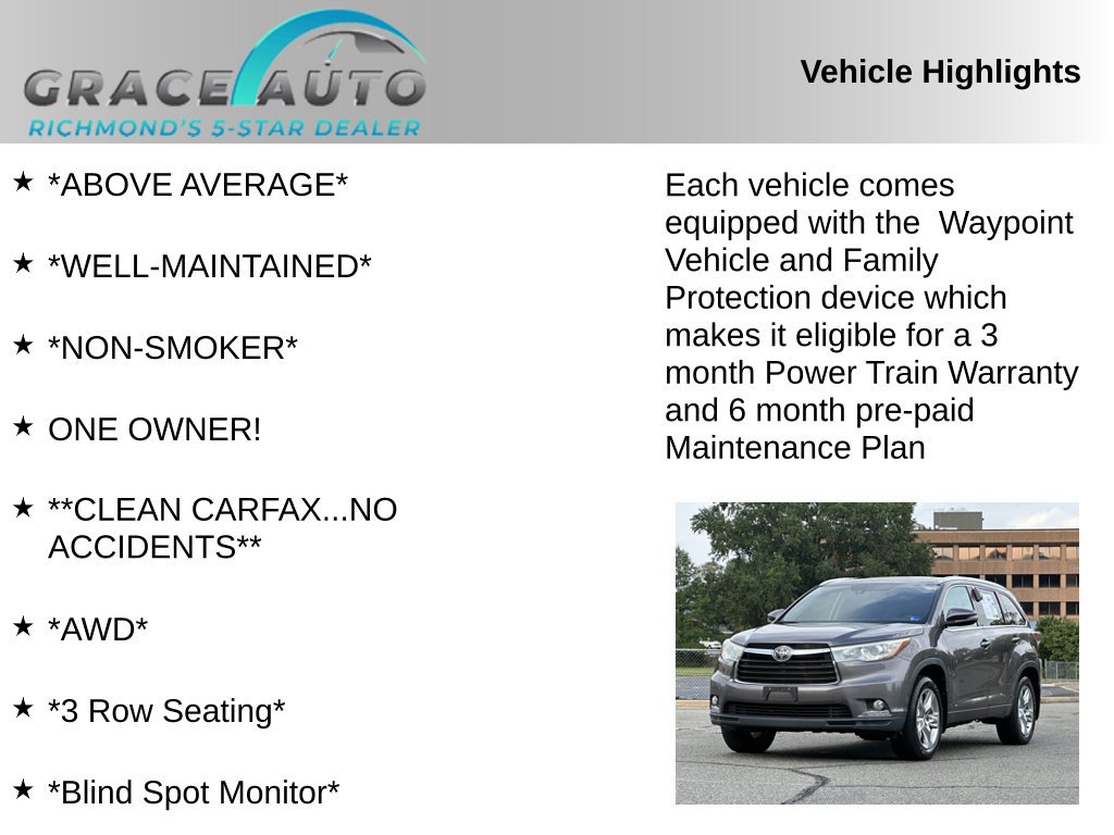 Used 2014 Toyota Highlander Limited Platinum AWD/4WD image 2