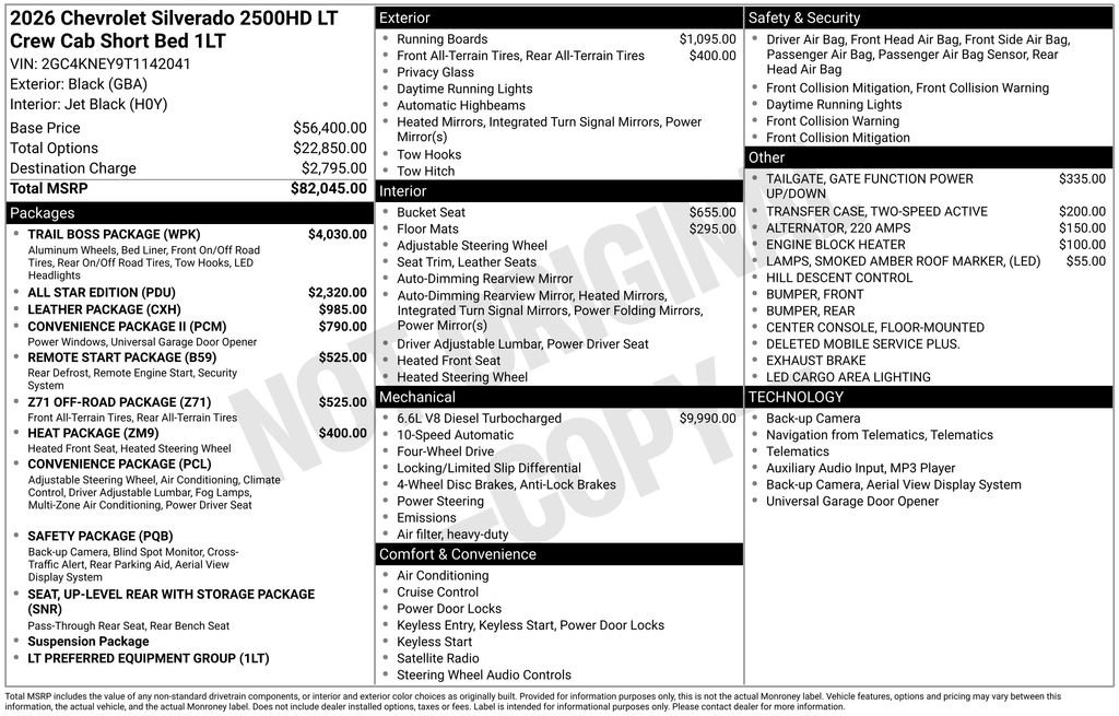 New 2026 Chevrolet Silverado 2500 LT w/ Trail Boss Package AWD/4WD image 9