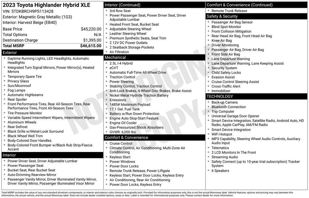 Used 2023 Toyota Highlander XLE AWD/4WD image 12