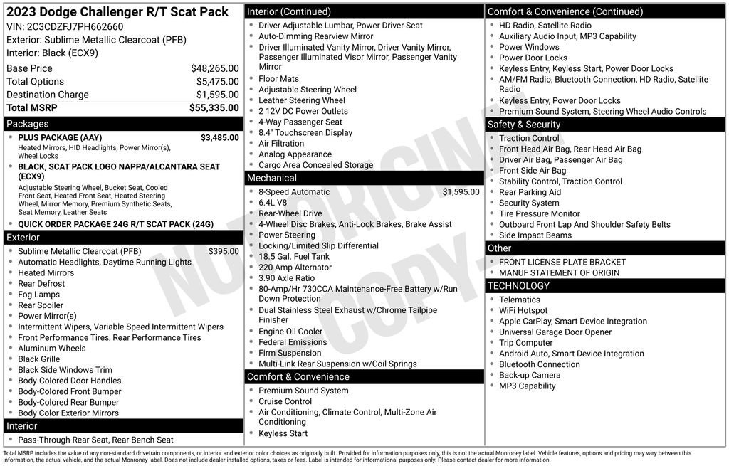 Used 2023 Dodge Challenger R/T Scat Pack w/ Plus Package RWD image 6