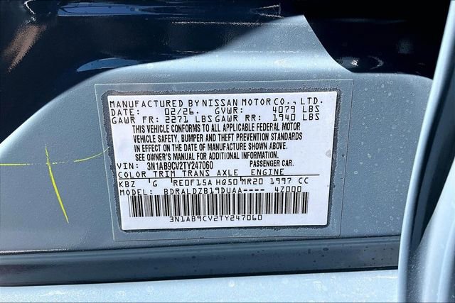 New 2026 Nissan Sentra SV FWD image 13