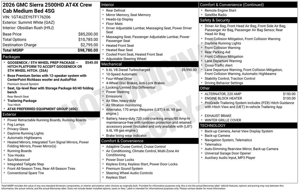 New 2026 GMC Sierra 2500 AT4X image 16