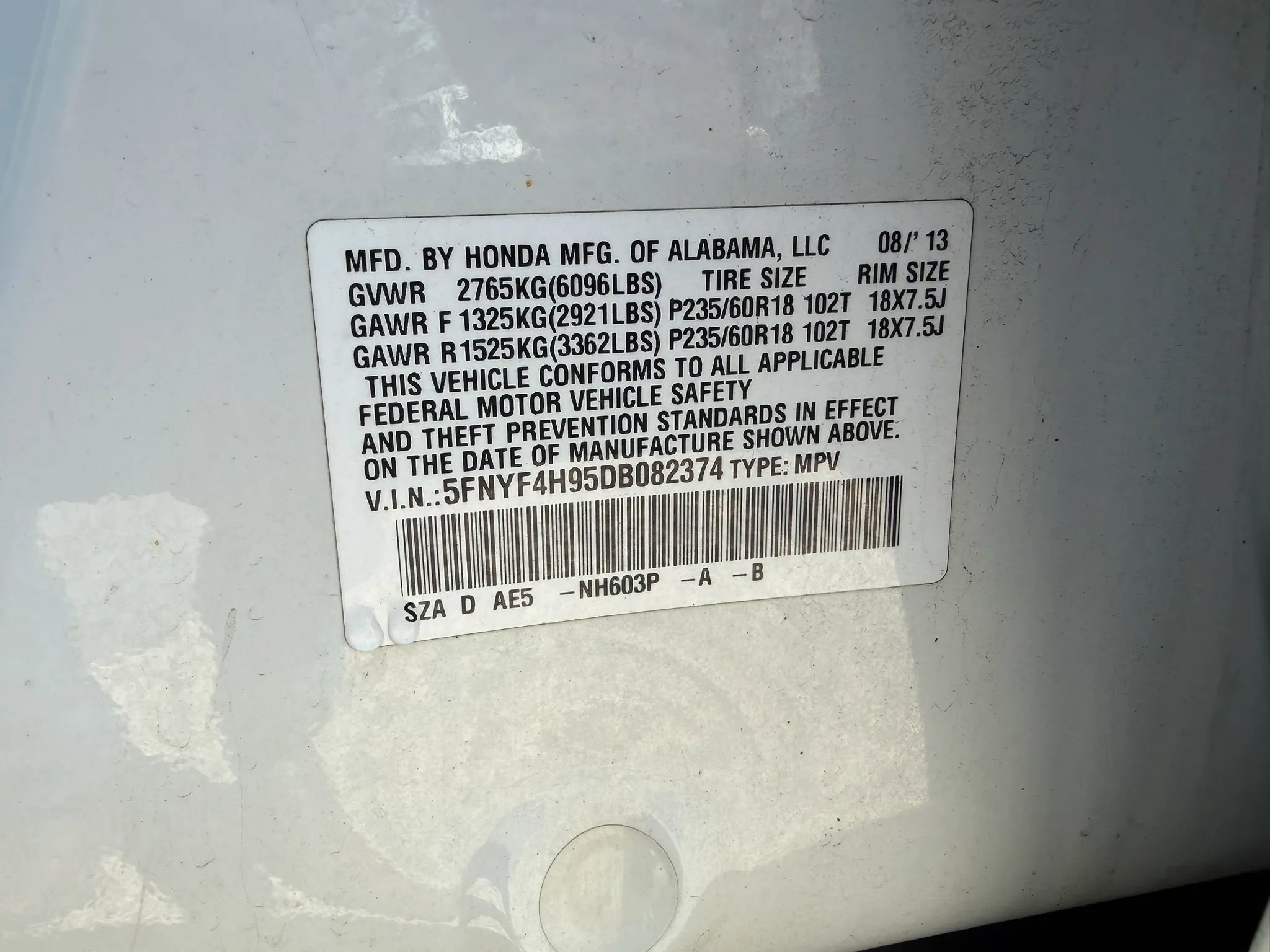 Used 2013 Honda Pilot Touring image 2