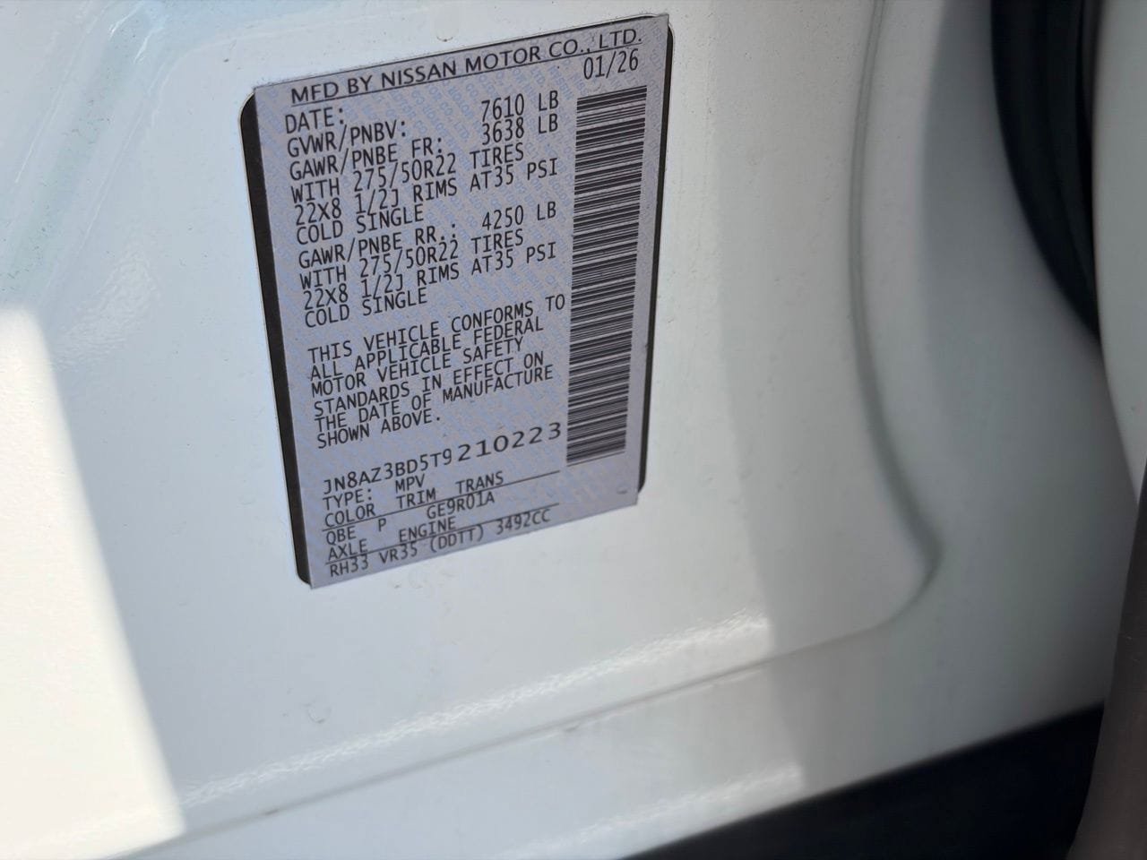 Certified 2026 INFINITI QX80 Luxe RWD image 36