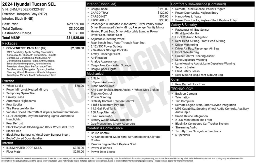Used 2024 Hyundai Tucson SEL w/ Convenience Package FWD image 18