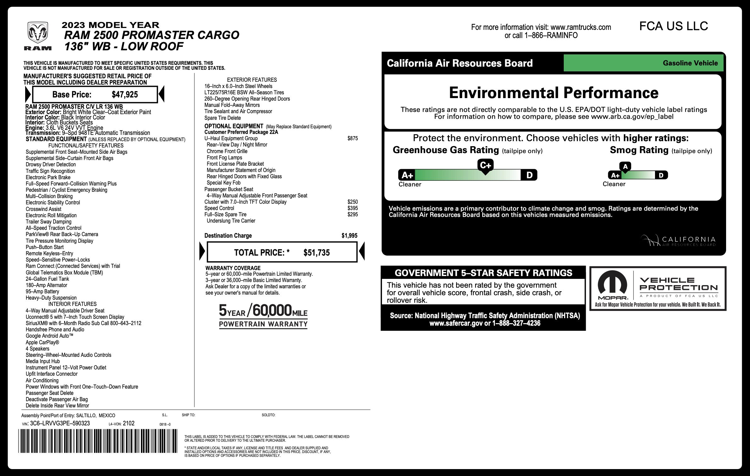 Used 2023 RAM ProMaster 2500 image 5