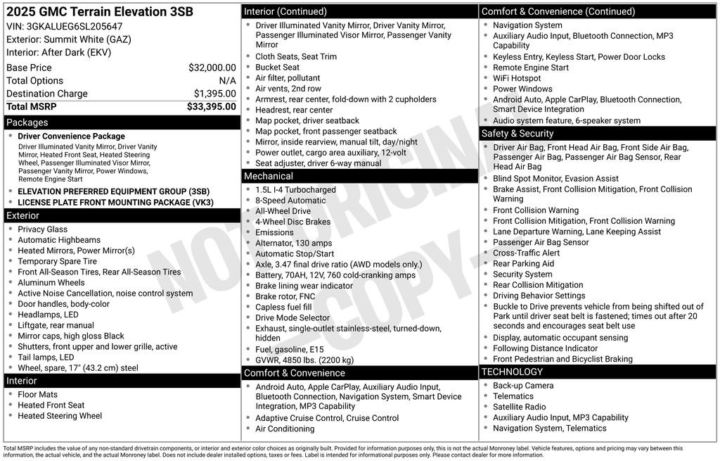 Used 2025 GMC Terrain Elevation image 35