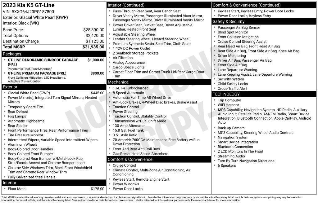 Used 2023 Kia K5 GT-Line AWD/4WD image 4