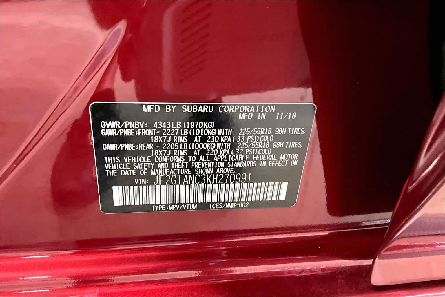Used 2019 Subaru Crosstrek 2.0i Limited w/ Moonroof Package w/Navigation AWD/4WD image 32