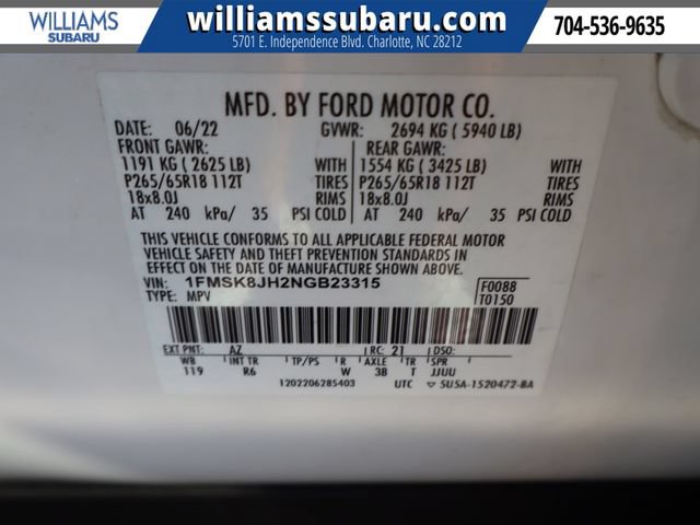 Used 2022 Ford Explorer Timberline AWD/4WD image 48