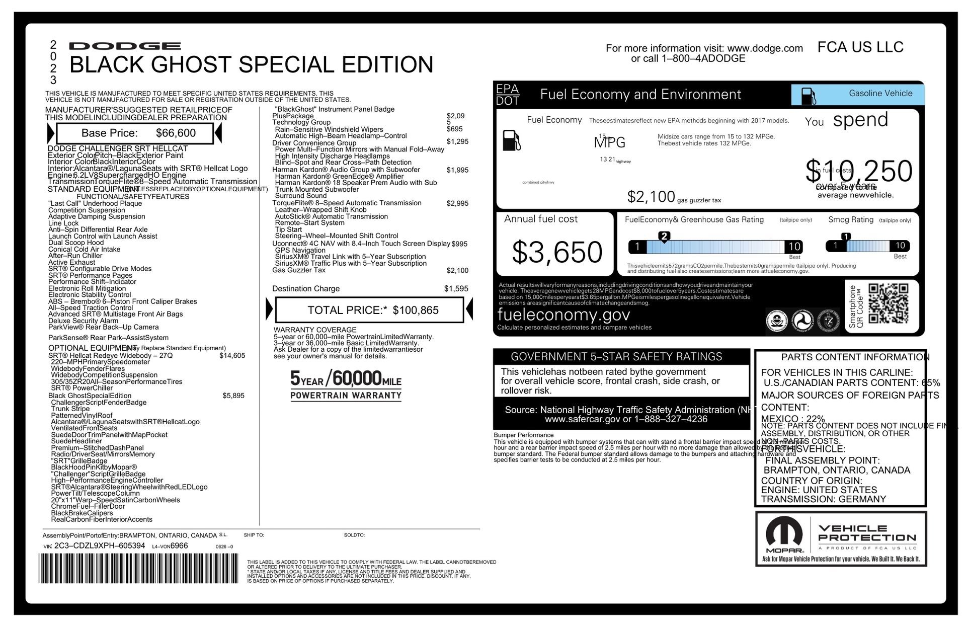 Used 2023 Dodge Challenger SRT Hellcat Redeye image 88