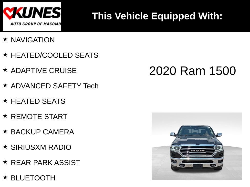 Used 2020 RAM 1500 Longhorn AWD/4WD image 3