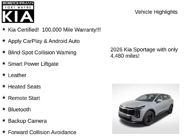 Certified 2026 Kia Sportage EX FWD image 7